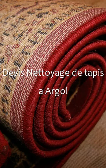 Devis Nettoyage de tapis a Argol