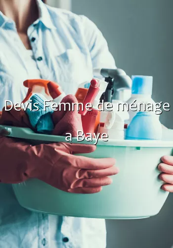 Devis Femme de ménage a Baye