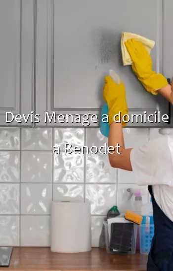 Devis Menage a domicile a Benodet