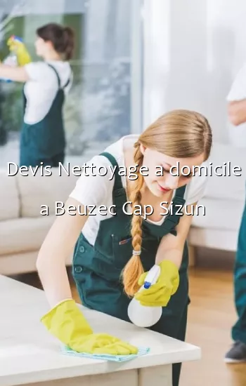 Devis Nettoyage a domicile a Beuzec Cap Sizun