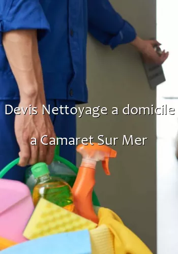 Devis Nettoyage a domicile a Camaret Sur Mer