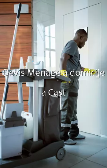 Devis Menage a domicile a Cast