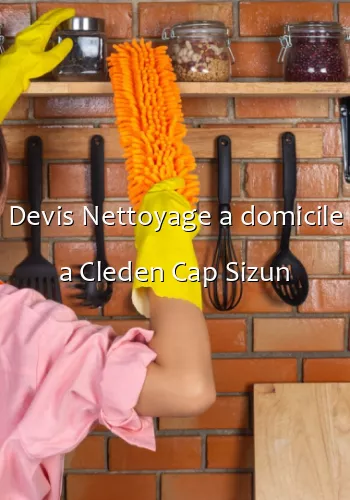 Devis Nettoyage a domicile a Cleden Cap Sizun