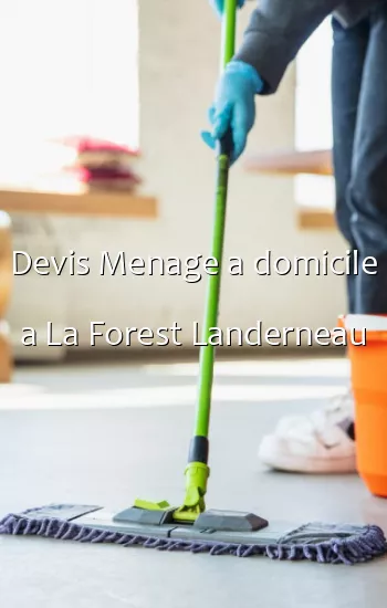 Devis Menage a domicile a La Forest Landerneau