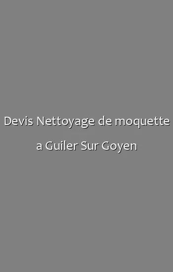 Devis Nettoyage de moquette a Guiler Sur Goyen