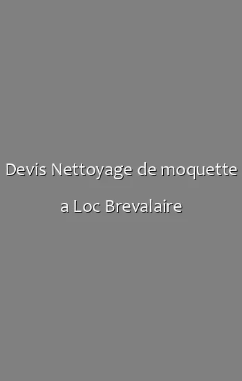 Devis Nettoyage de moquette a Loc Brevalaire