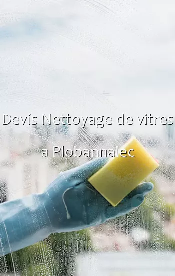 Devis Nettoyage de vitres a Plobannalec