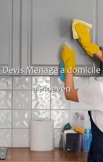 Devis Menage a domicile a Ploeven