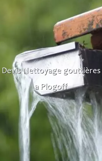 Devis Nettoyage gouttières a Plogoff
