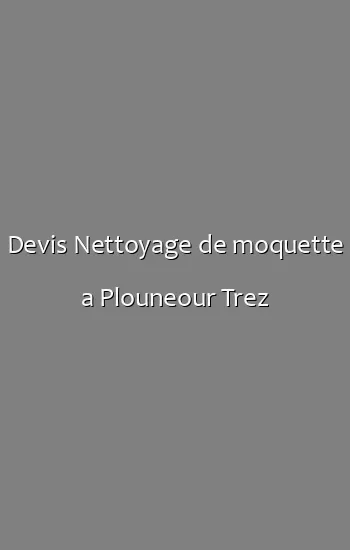 Devis Nettoyage de moquette a Plouneour Trez