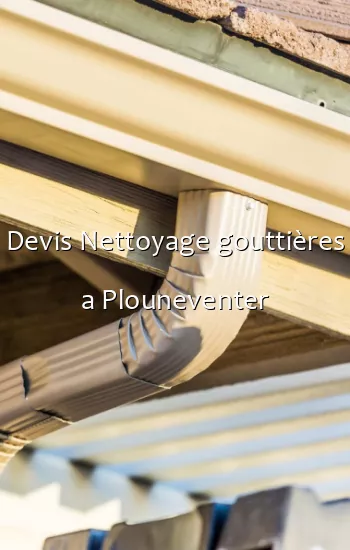 Devis Nettoyage gouttières a Plouneventer