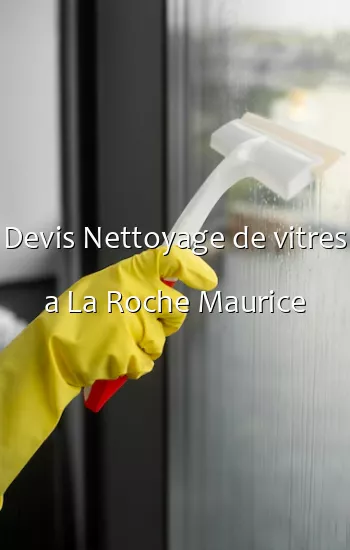 Devis Nettoyage de vitres a La Roche Maurice