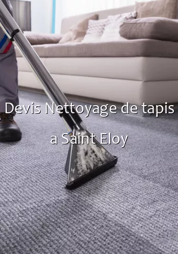 Devis Nettoyage de tapis a Saint Eloy