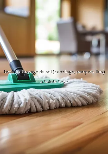 Devis Nettoyage de sol (carrelage, parquet, lino) a Sainte Seve