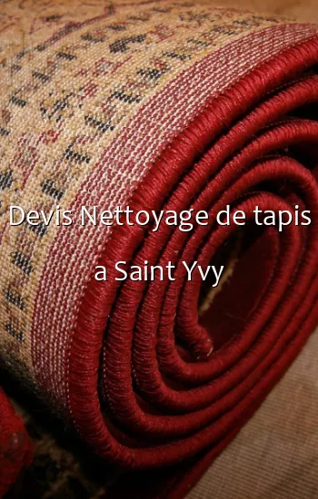 Devis Nettoyage de tapis a Saint Yvy