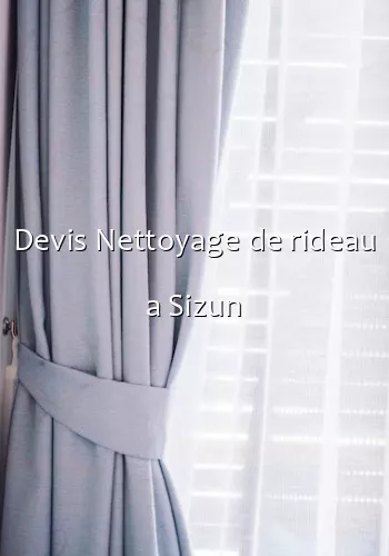 Devis Nettoyage de rideau a Sizun