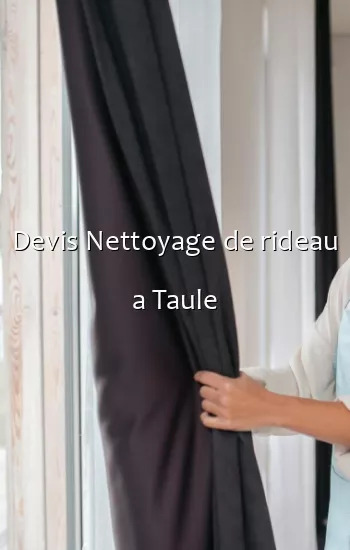 Devis Nettoyage de rideau a Taule