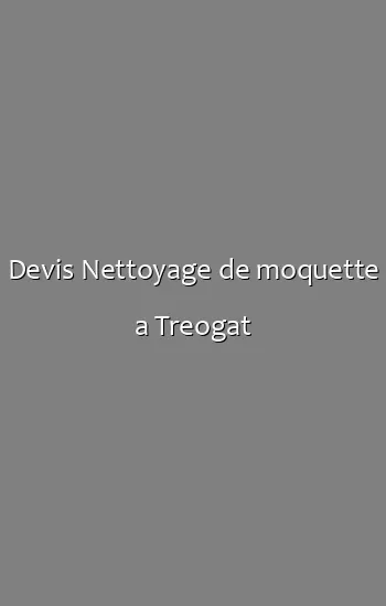 Devis Nettoyage de moquette a Treogat