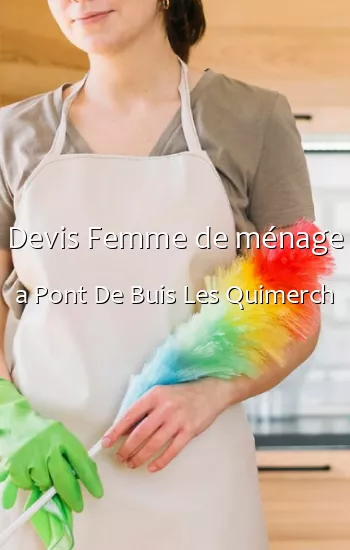 Devis Femme de ménage a Pont De Buis Les Quimerch