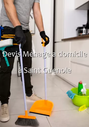 Devis Menage a domicile a Saint Guenole