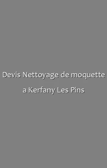 Devis Nettoyage de moquette a Kerfany Les Pins